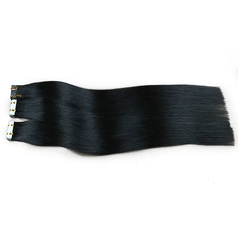 High Quality 100% Virgin Hair invisible Tape In Human Hair Extensions Natural Color